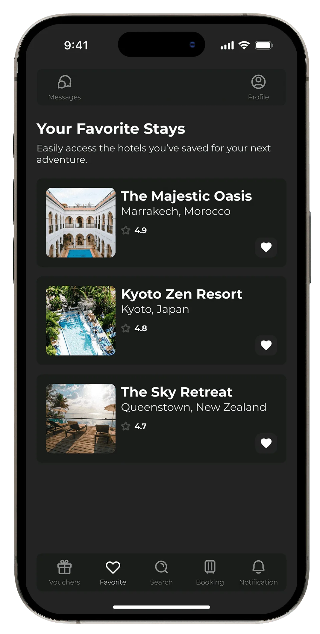 Hotels.com: Favorite stays