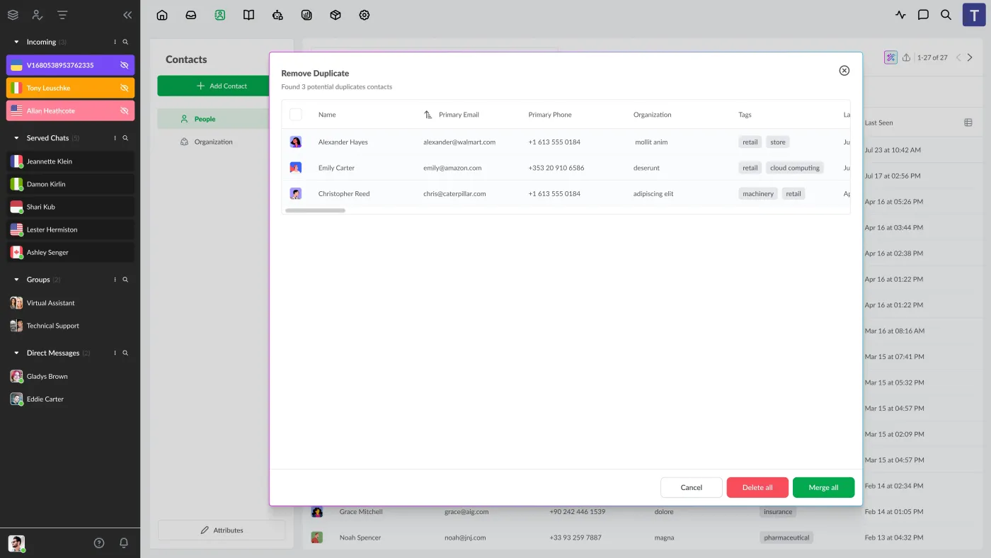 Enhance Contacts with AI: Merge suggestions