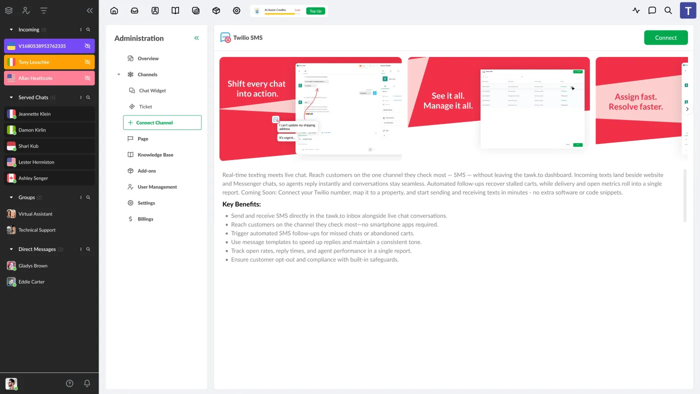 Twilio SMS Integration: Connect Twilio account