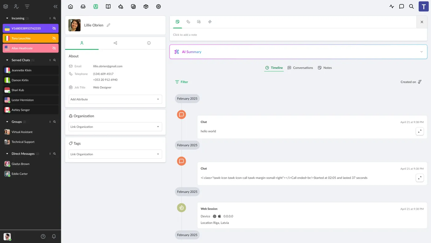 Enhance Contacts with AI: AI contact summary