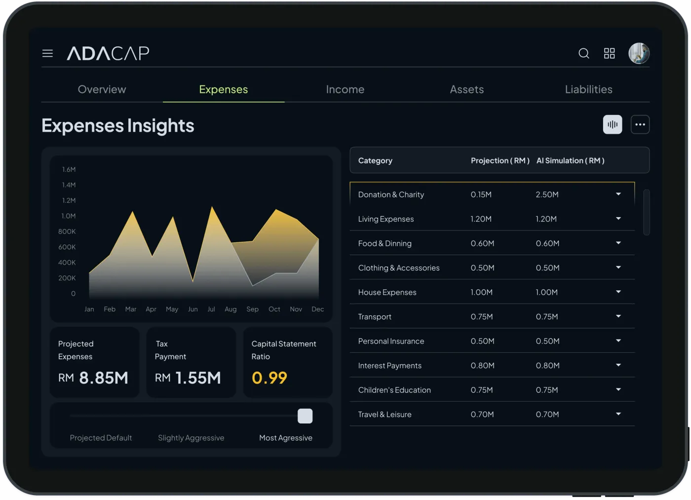 ADACAP: AI simulation
