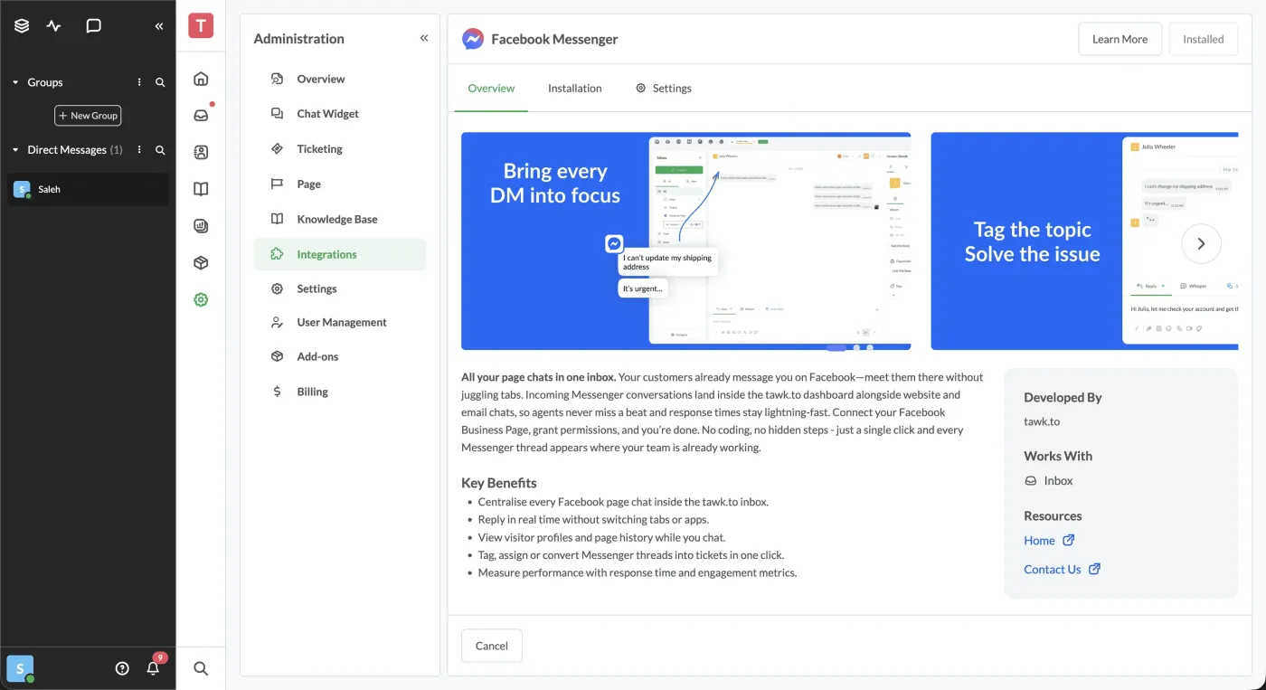 Enhancement for Integrations: Integration overview